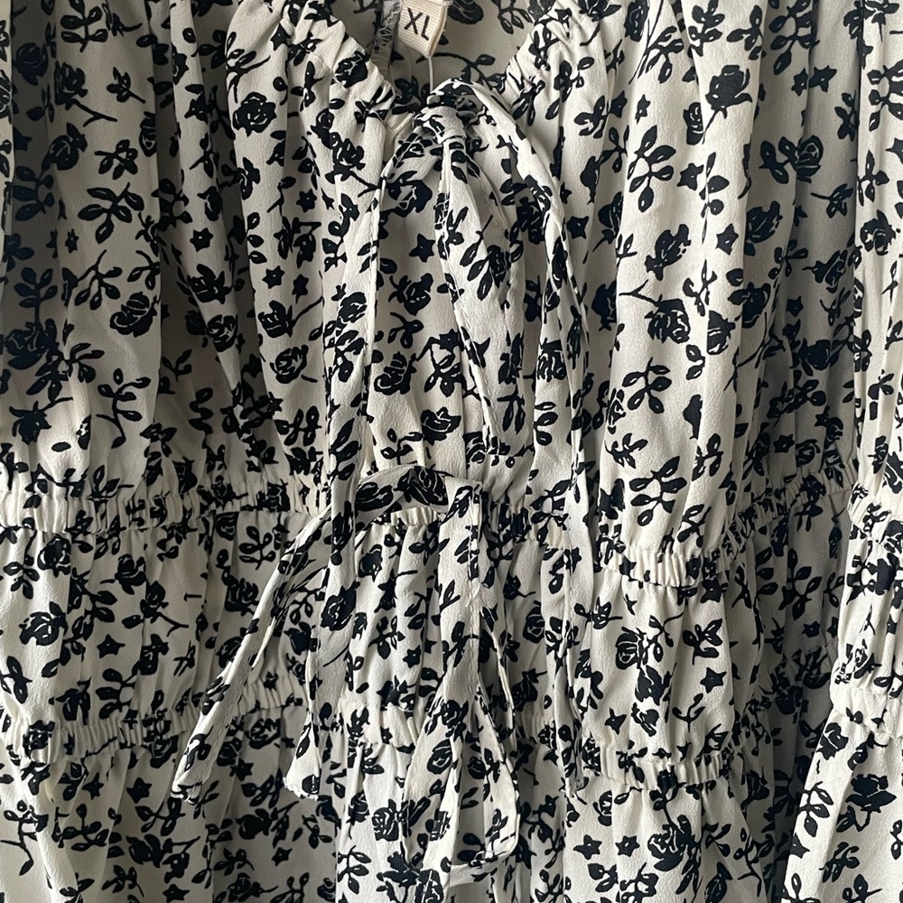 Blush (maternity) Black and White Flutter Sleeve Sundress - Picture 8 of 9